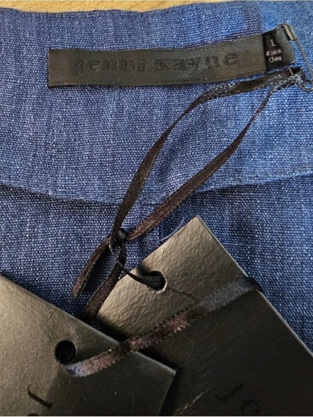 Jenni Kayne Callan Linen Dress Chambray Blue NWT L Midi Button Front Minimalist - Picture 5 of 13